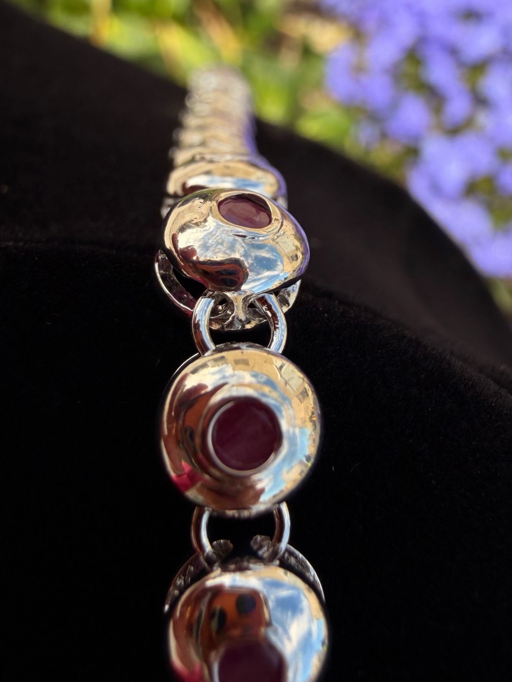 8.00 CTW AA Ruby 18K White Gold Plated Designer Bracelet 7 Inc - Picture 11 of 12